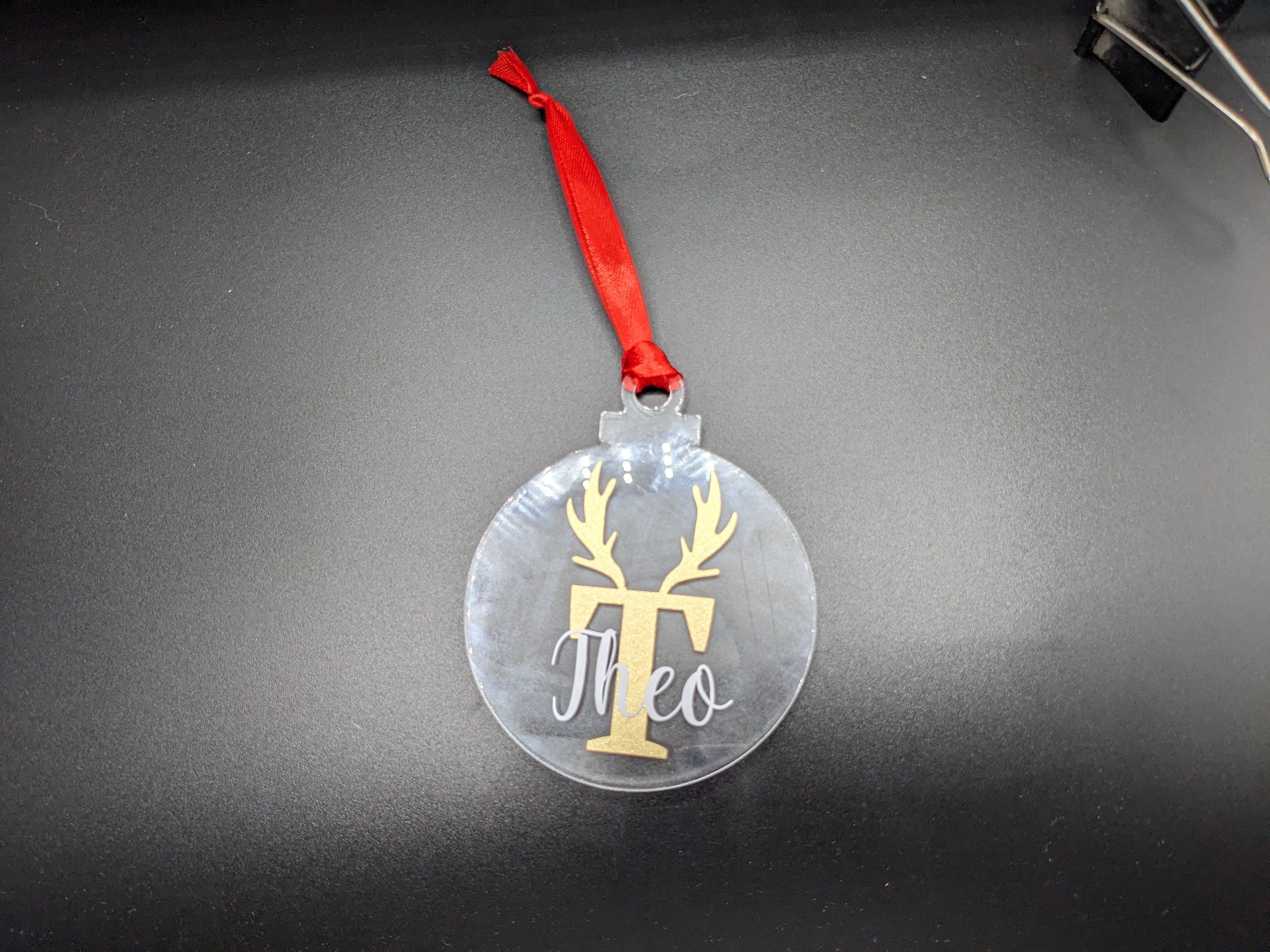 Personalised Initial Bauble, Deer Bauble Gift, Antler Personalised Bauble, Personalised Decoration, Christmas Bauble Decoration, Bauble Gift