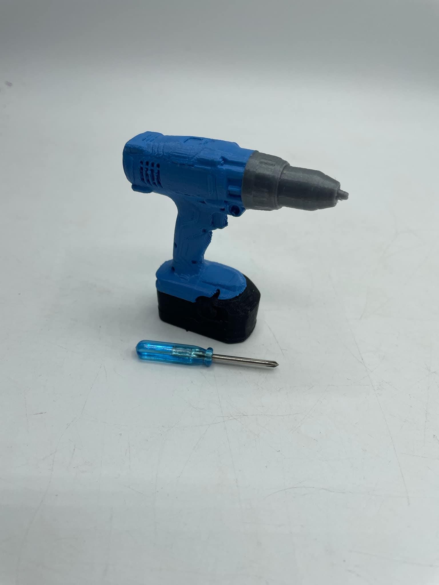 Mini Drill & Screwdriver /  Doll Sized Tools /Compatible with Elf Sized Toys Prop / Drill and Screwdriver Prop / Small Doll Sized Drill Set