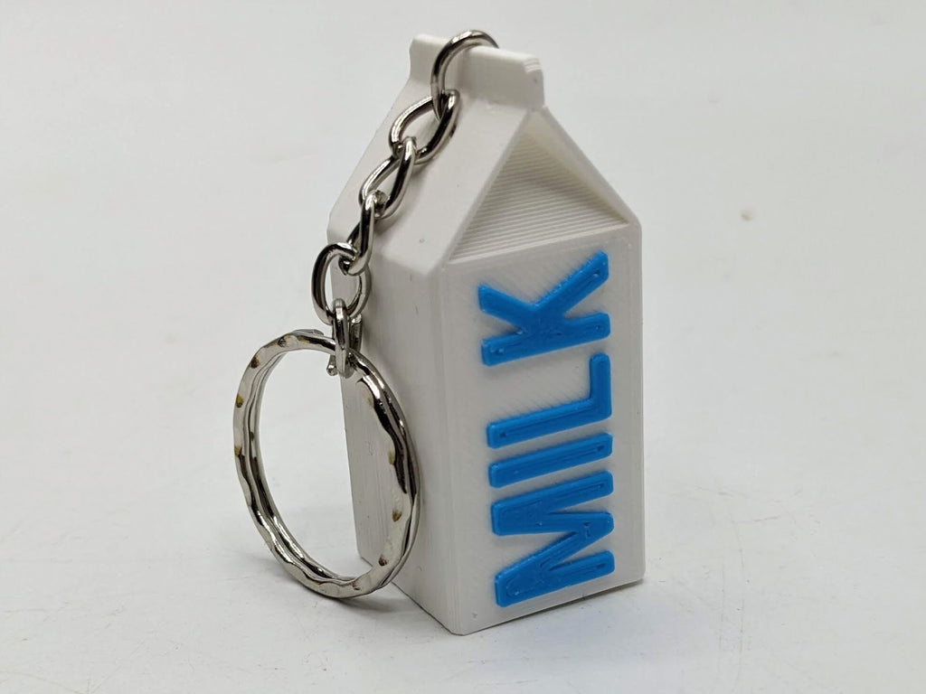 Milk Carton Keyring, Milk Lover Gift, Farmer Gift, Food Keyring Gift, Milk Carton Keychain, Milk Novelty Gift, Milk Carton, Dairy Keyring