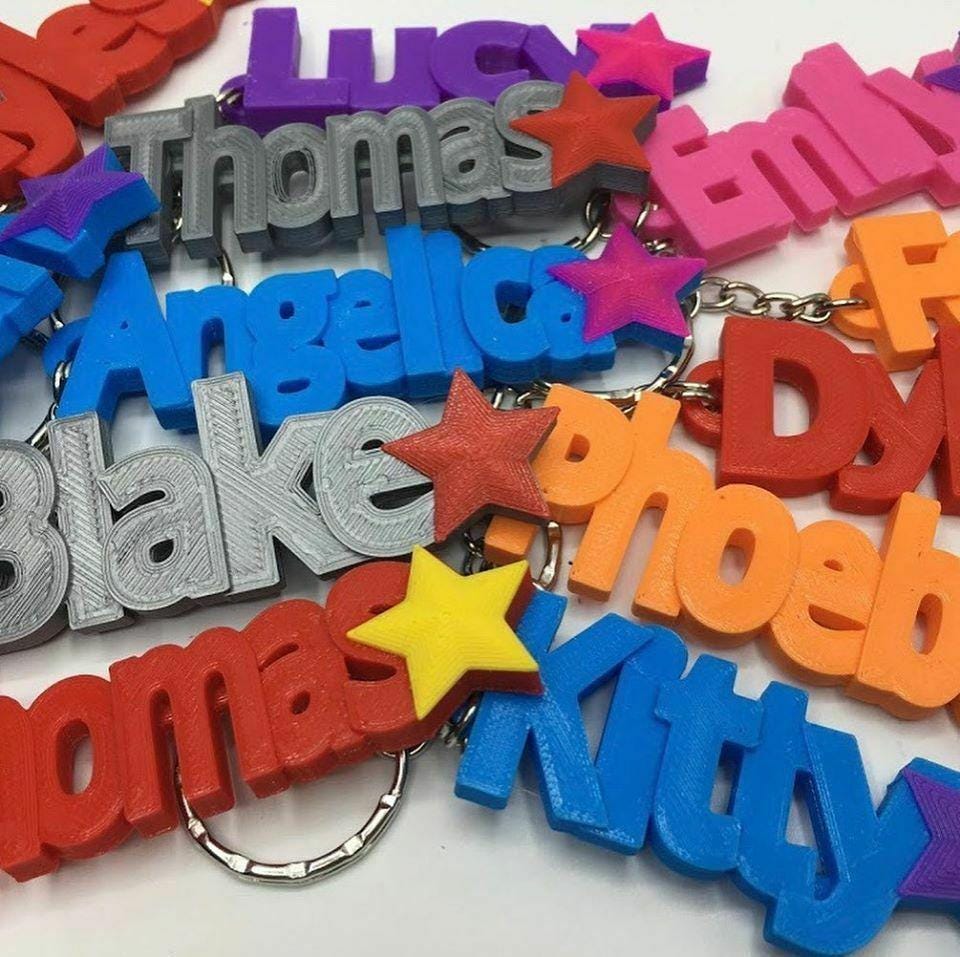Boy Personalised Star Keyring, Personalised Bag Tag, School Bag Tag, Under 5 Pound, Custom Name Keyring, Personalised Keychain, Name Keyring