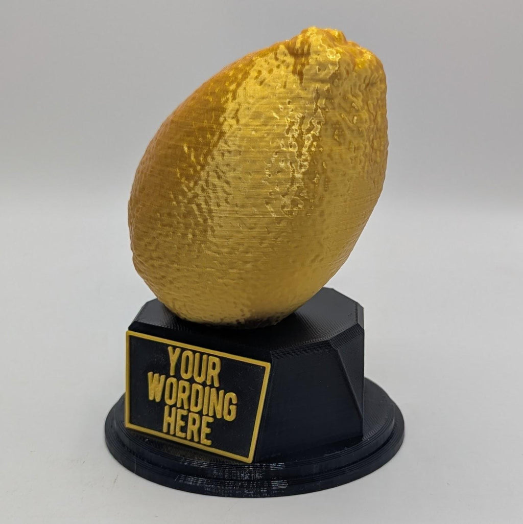 Personalised Lemon Trophy, What A Lemon Trophy, Golden Lemon Award, Custom Trophy, Lemon Gift , Funny Trophy, Lemon Lover, Office Trophy