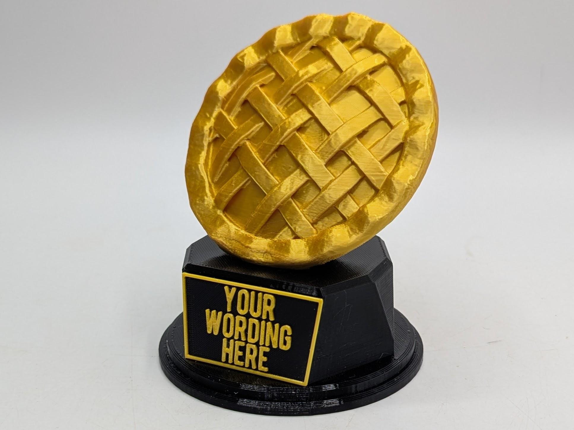 Personalised Pie Trophy, Meat Pie Trophy, Pie Award, Custom Trophy, Pie Lover, Who Ate All The Pies, Scotch Pie, Fruit Pie,  Office Trophy