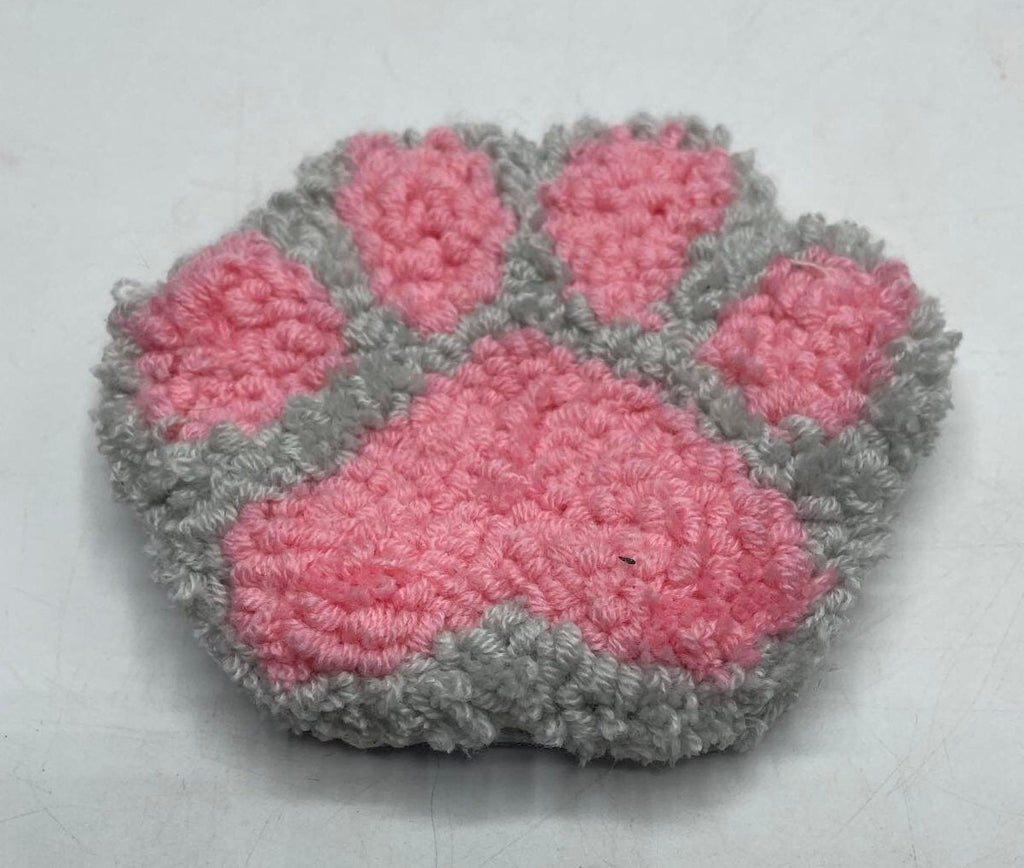 Dog Paw Print Coaster / Mug Rug / Mother's Day Gift / Handmade Mug Rug Coaster / Paw Print Coaster / Drink Coaster / Drink Coaster / Dog