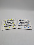 Favourite Employee Coaster, Gift for Office Manager, Secret Santa Gift, Drink Mat, Fun Gift for Manager, Present for Boss, Work Drink Gift