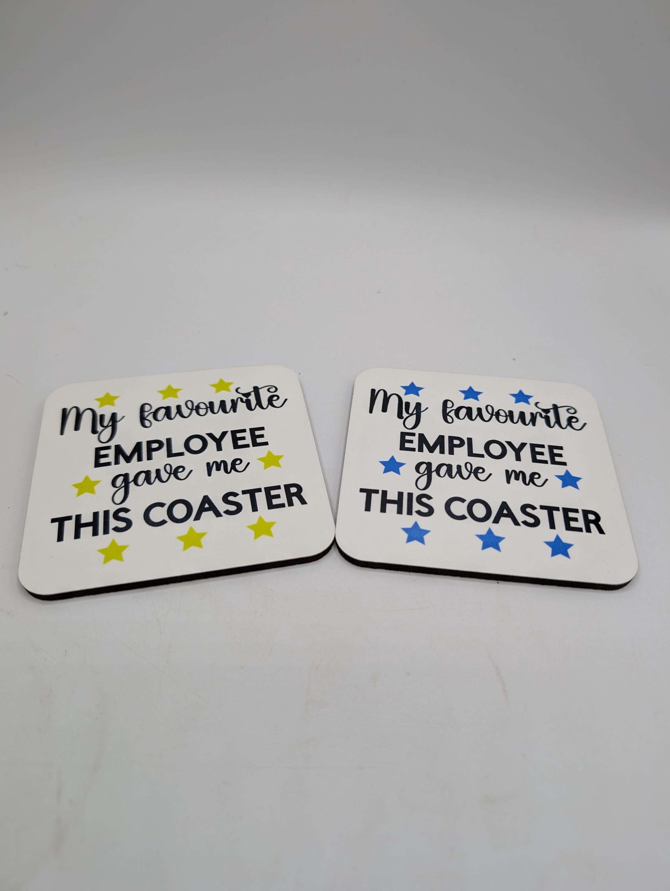 Favourite Employee Coaster, Gift for Office Manager, Secret Santa Gift, Drink Mat, Fun Gift for Manager, Present for Boss, Work Drink Gift
