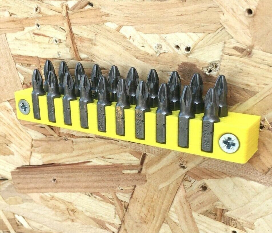 1/4" Hex Shank Screwdriver Bit Holder Storage / 1/4" Hex Bit Holder / Shed Van Workshop -20 bit holder / Hex Screwdriver Bit Storage / Hex