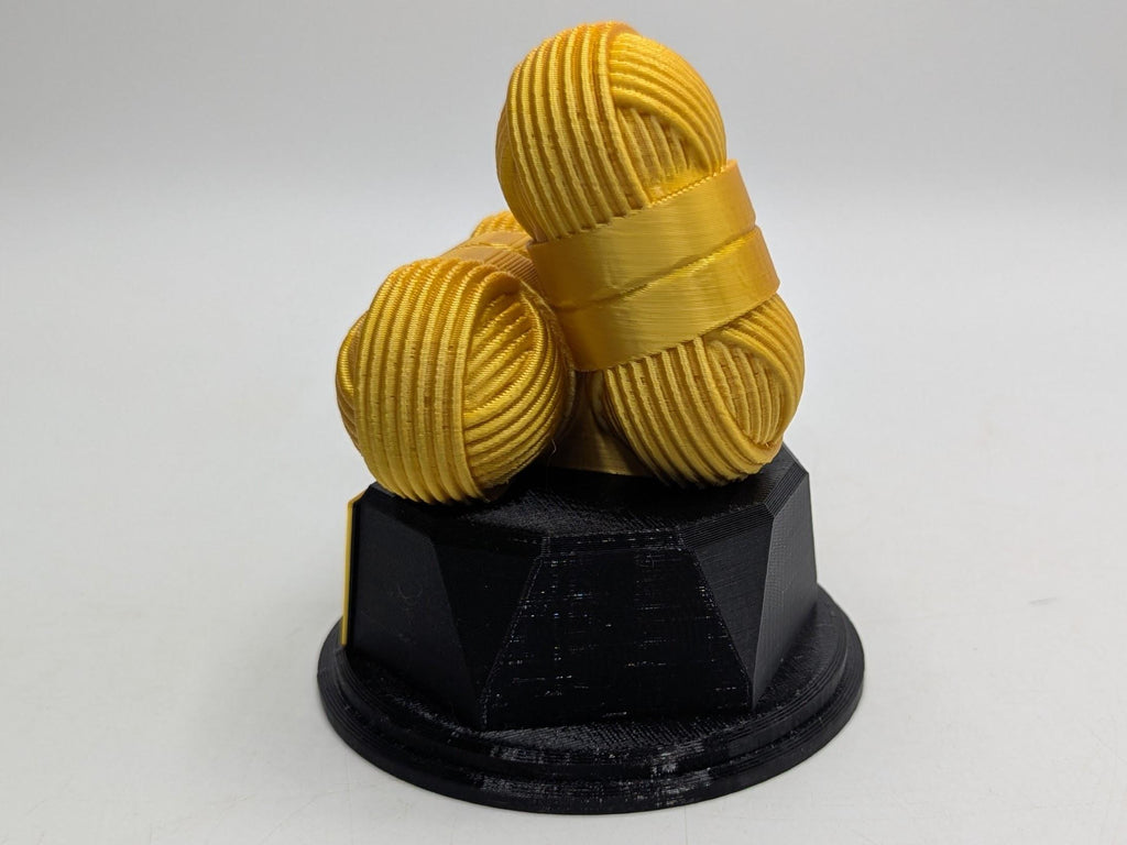 Personalised Knitting Trophy, Personalised Crochet Trophy, Best Knitter Award, Best Crocheter, Custom Wool/Yarn Trophy, Crochet/Knitter Gift