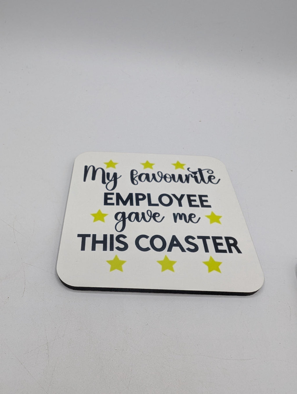 Favourite Employee Coaster, Gift for Office Manager, Secret Santa Gift, Drink Mat, Fun Gift for Manager, Present for Boss, Work Drink Gift