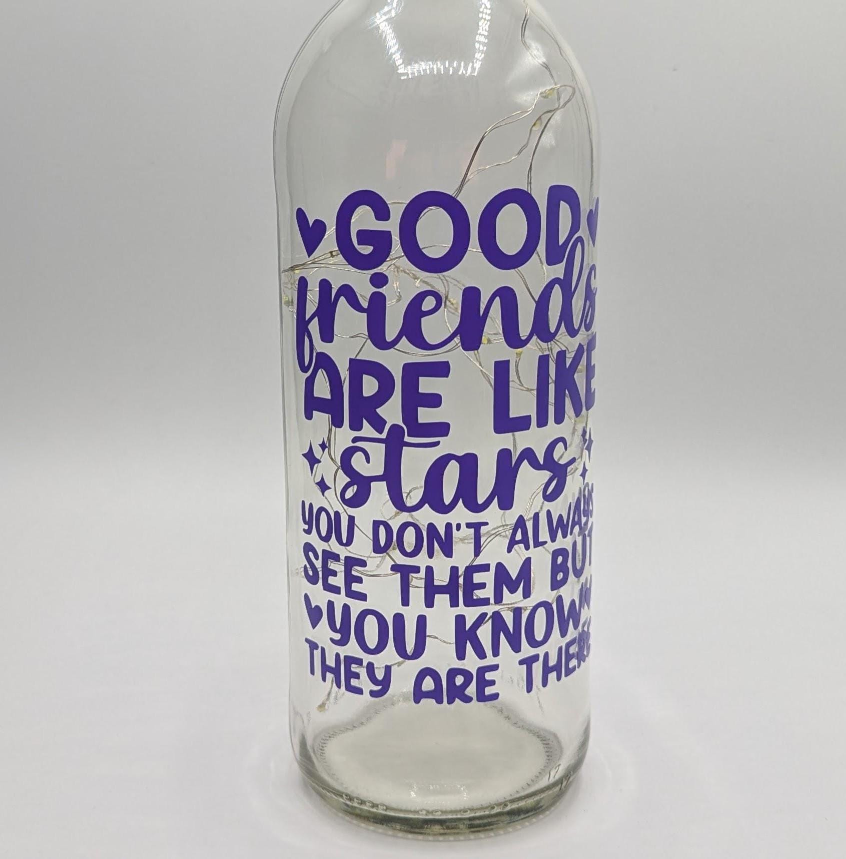 Friends Light Up Bottle, Best Friend Gift, Gift for Friend for Birthday, Friend Keepsake, Special Present for Friend, Special Friend Gift