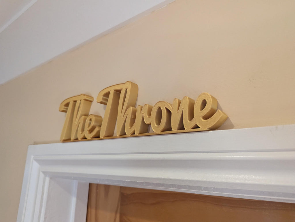 The Throne Door Sign, The Throne Door Topper, Toilet Door Sign, Bathroom Door Sign, Custom Door Sign, Restroom Door Sign, Quirky Door Sign