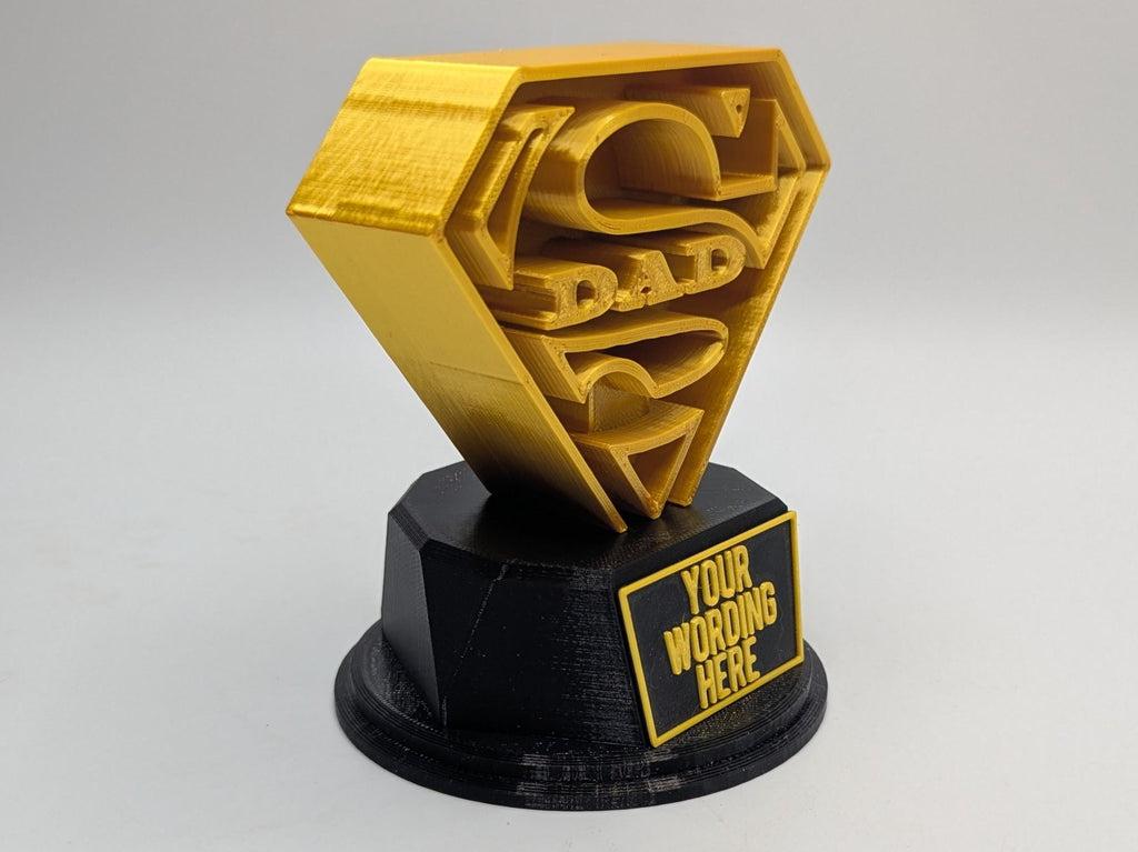 Personalised Super Dad Trophy, Dad Fun Trophy, Gift for Dad, Fathers Day Gift, Super Dad Award, Custom Dad Gift, Best Dad Gift, Dad Birthday