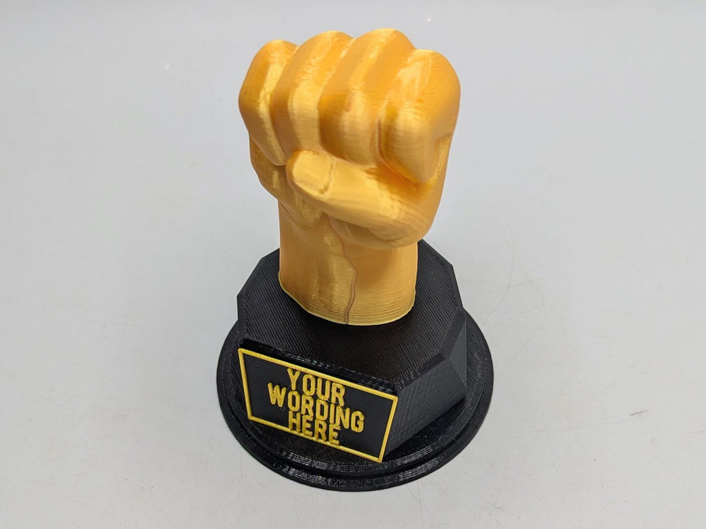 Personalised Fist Trophy / Fist Trophy / Clench Fist Award / Joke Fist Award / Gift for friend Joke Award / Boxer Trophy / Boxing Award Gift