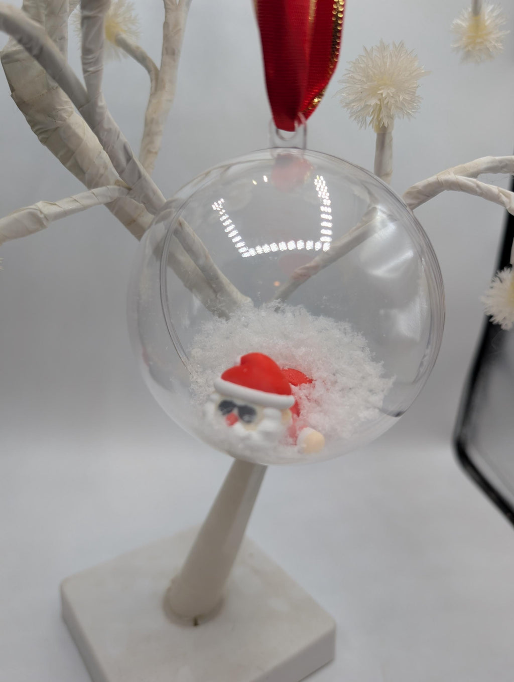 Personalized Santa Christmas Bauble: Custom Name Keepsake Tree Decoration