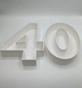 40th Birthday Cake Decoration, Large Numbers (8.5") for Sweet filling Birthday Cake Alternative, Birthday Party Display, 40th Birthday Decor