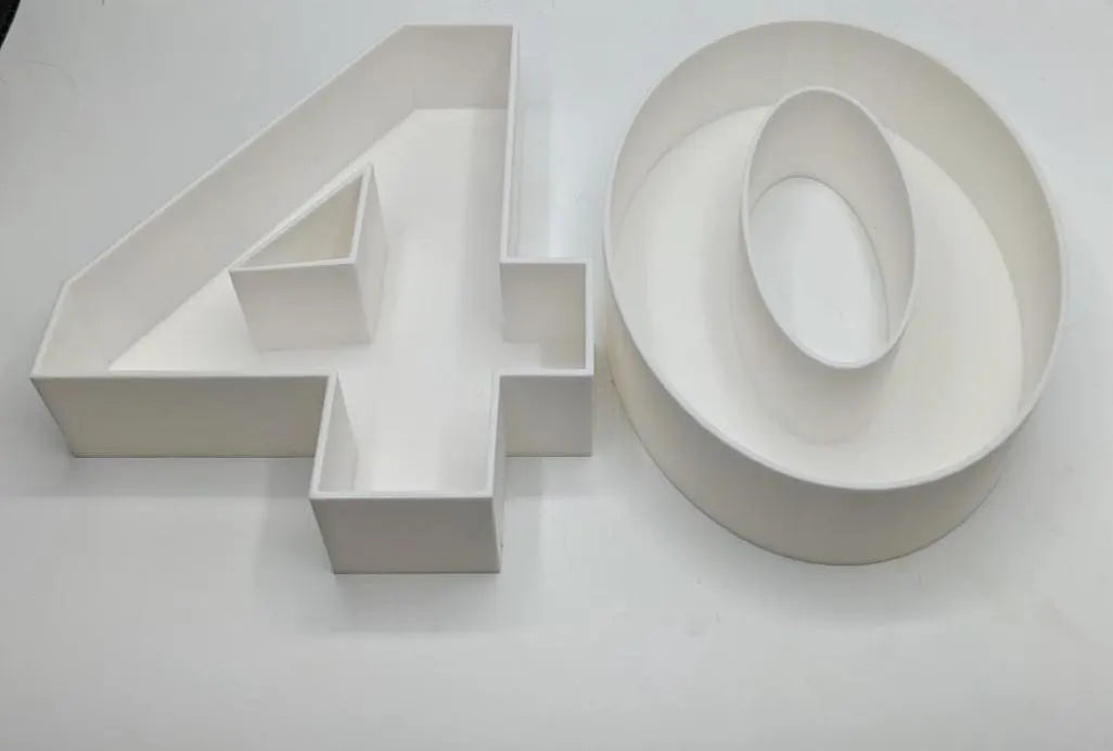 40th Birthday Cake Decoration, Large Numbers (8.5") for Sweet filling Birthday Cake Alternative, Birthday Party Display, 40th Birthday Decor