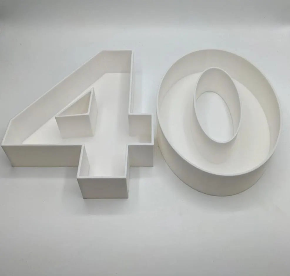 40th Birthday Cake Decoration, Large Numbers (8.5") for Sweet filling Birthday Cake Alternative, Birthday Party Display, 40th Birthday Decor