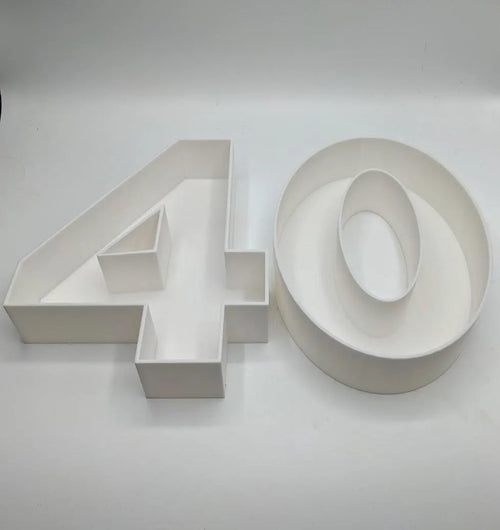 40th Birthday Cake Decoration, Large Numbers (8.5") for Sweet filling Birthday Cake Alternative, Birthday Party Display, 40th Birthday Decor