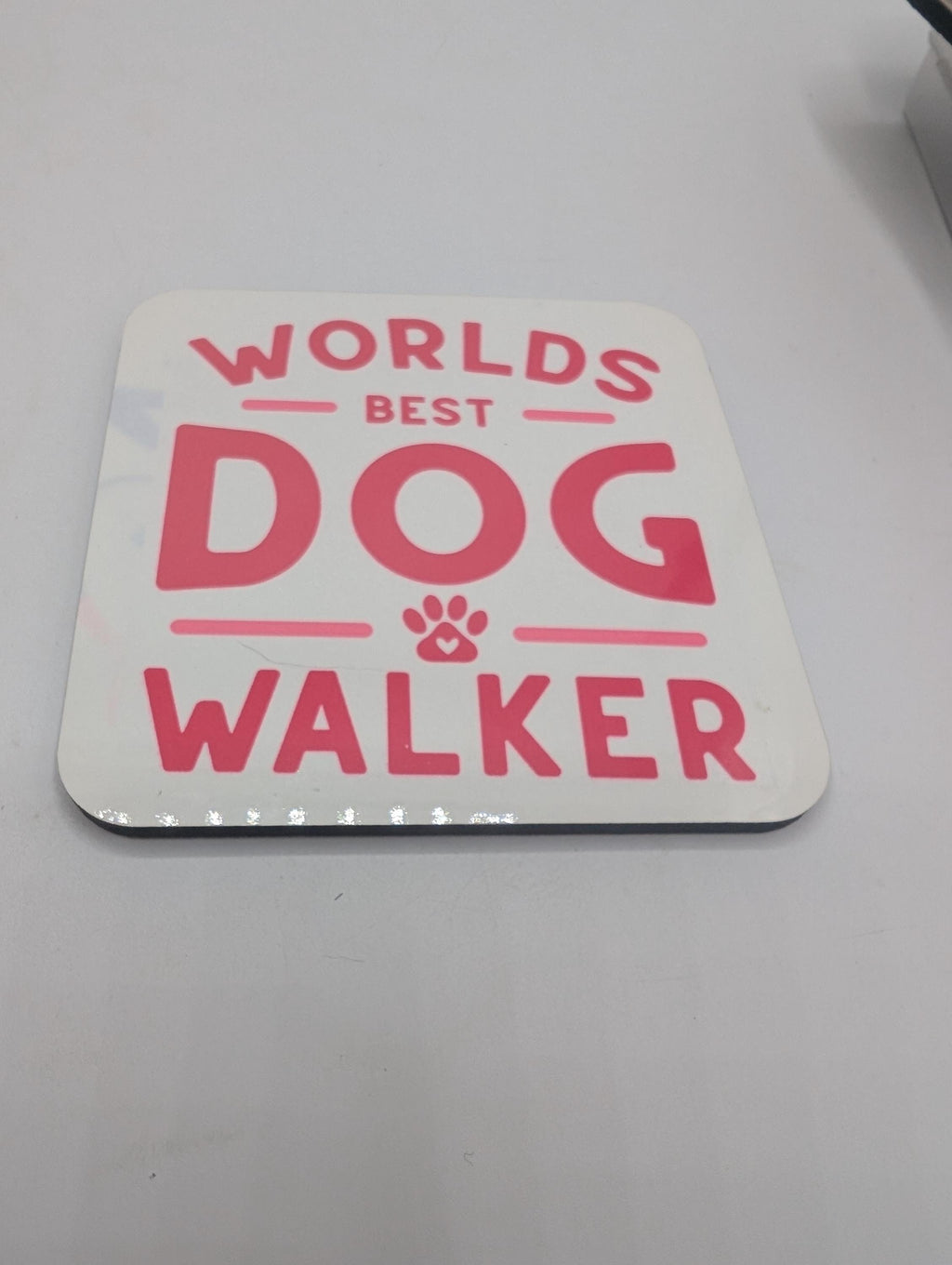 Dog Walker Coaster, Gift for Dog Walker, Under 5 Pound, Dog Walker Thank You, Best Dog Walker Gift, Dog Christmas Gift, Dog Walker Thank You