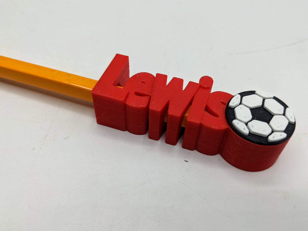 Personalised Football Pencil Toppers / Party Bag Fillers / Football Gift / Football Party Gift / Under 5 Pounds / Pencil Topper with Pencil