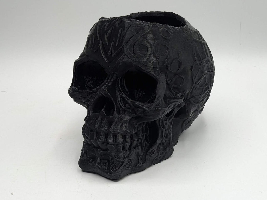 Celtic Skull Pen Pot, Skull Desk Tidy, Skull Storage Pot, Celtic Skull Desk, Gothic Pen Pot, Skull Gift, Skull Office Desk Tidy, Halloween