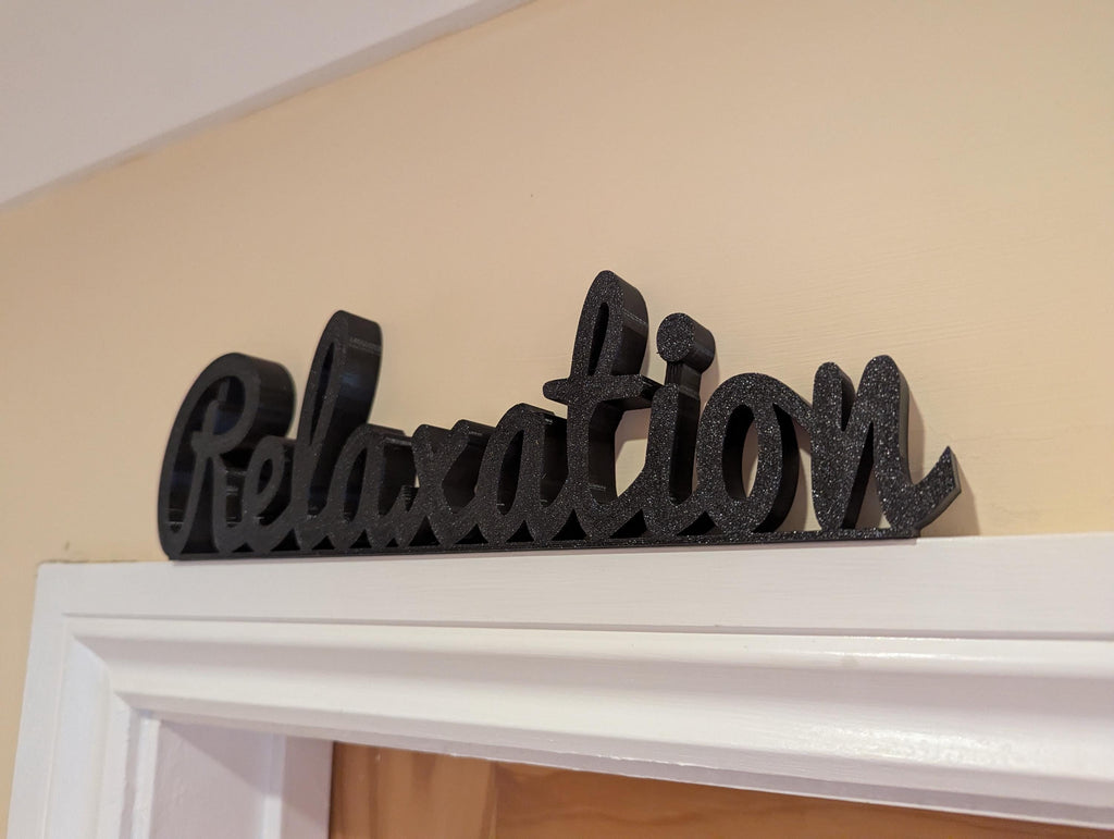 Relaxation Door Sign, Room Door Sign, Custom Door Sign, Door Topper, Home Decor, Spare Room Sign, Relaxation Door Frame Art, Relaxation Room