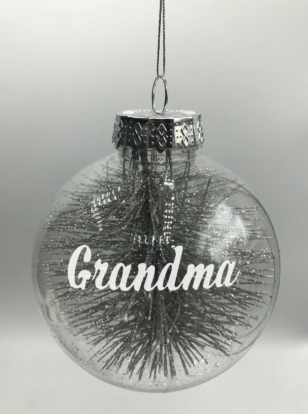 Personalised Tinsel Bauble, Christmas Bauble, Memorial Bauble, Tree Personalised Decoration, First Christmas Bauble, Bauble Christmas Gift