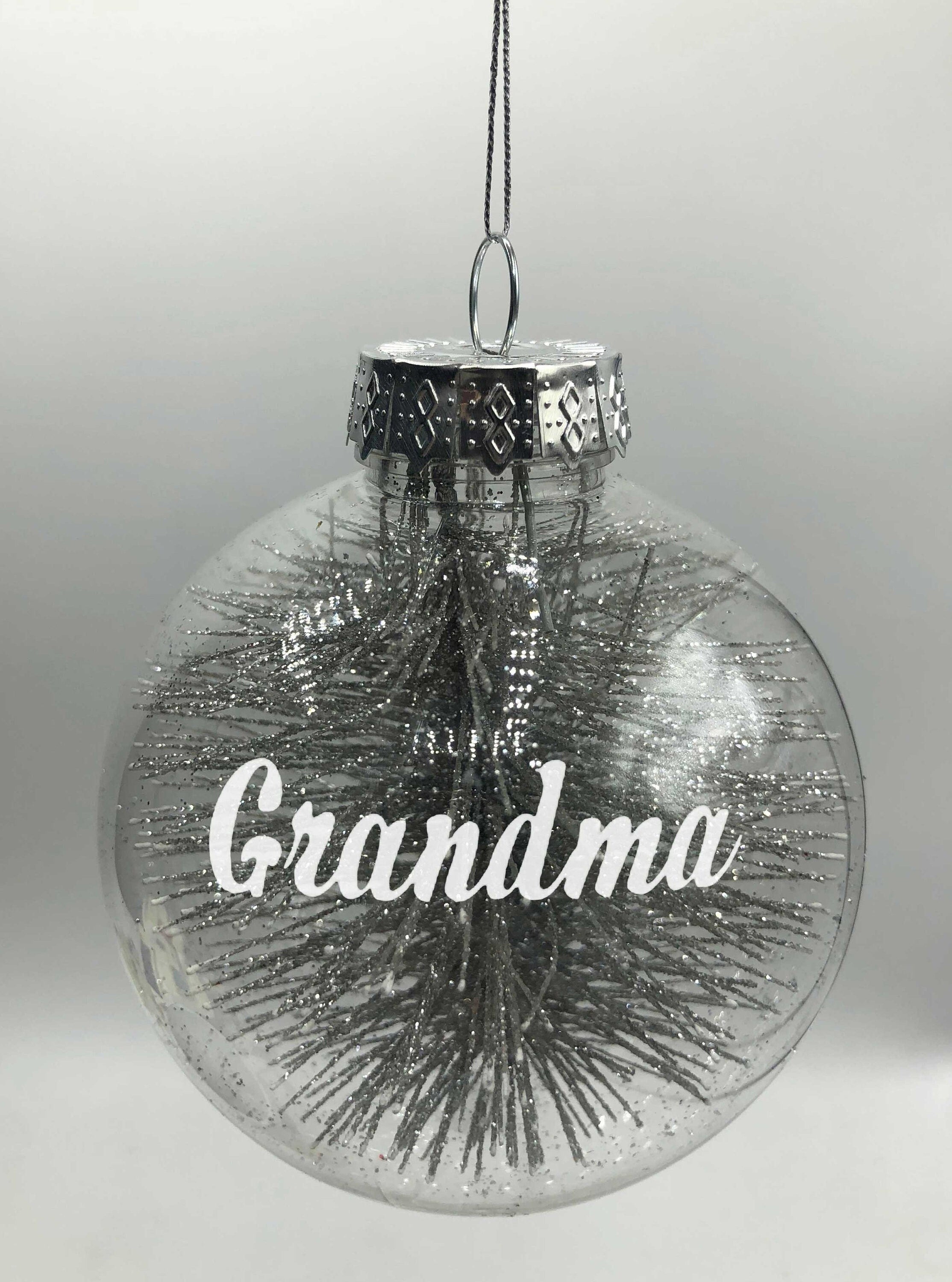 Personalised Tinsel Bauble, Christmas Bauble, Memorial Bauble, Tree Personalised Decoration, First Christmas Bauble, Bauble Christmas Gift