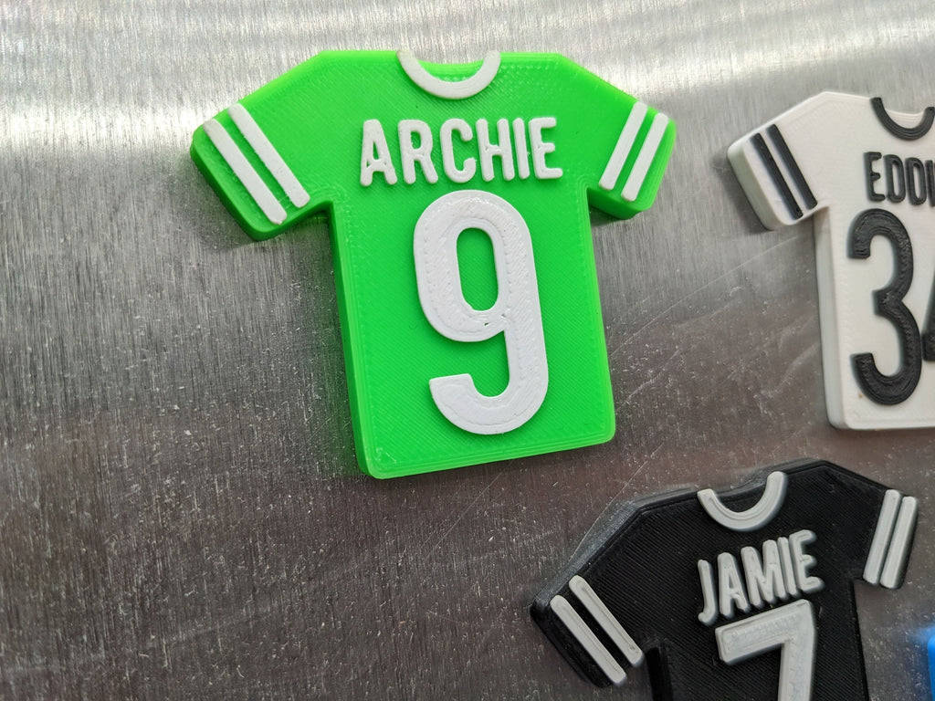 Personalised Football Shirt Magnet / Soccer Magnet / Football Party Bag Fillers / Football Team Magnets / Football Gift / Football Favour