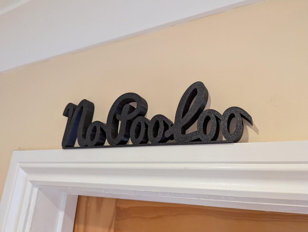No Poo Loo Door Sign, Toilet Door Topper, Toilet Door Sign, Bathroom Door Sign, Custom Door Sign, Restroom Door Sign, Quirky Door Sign