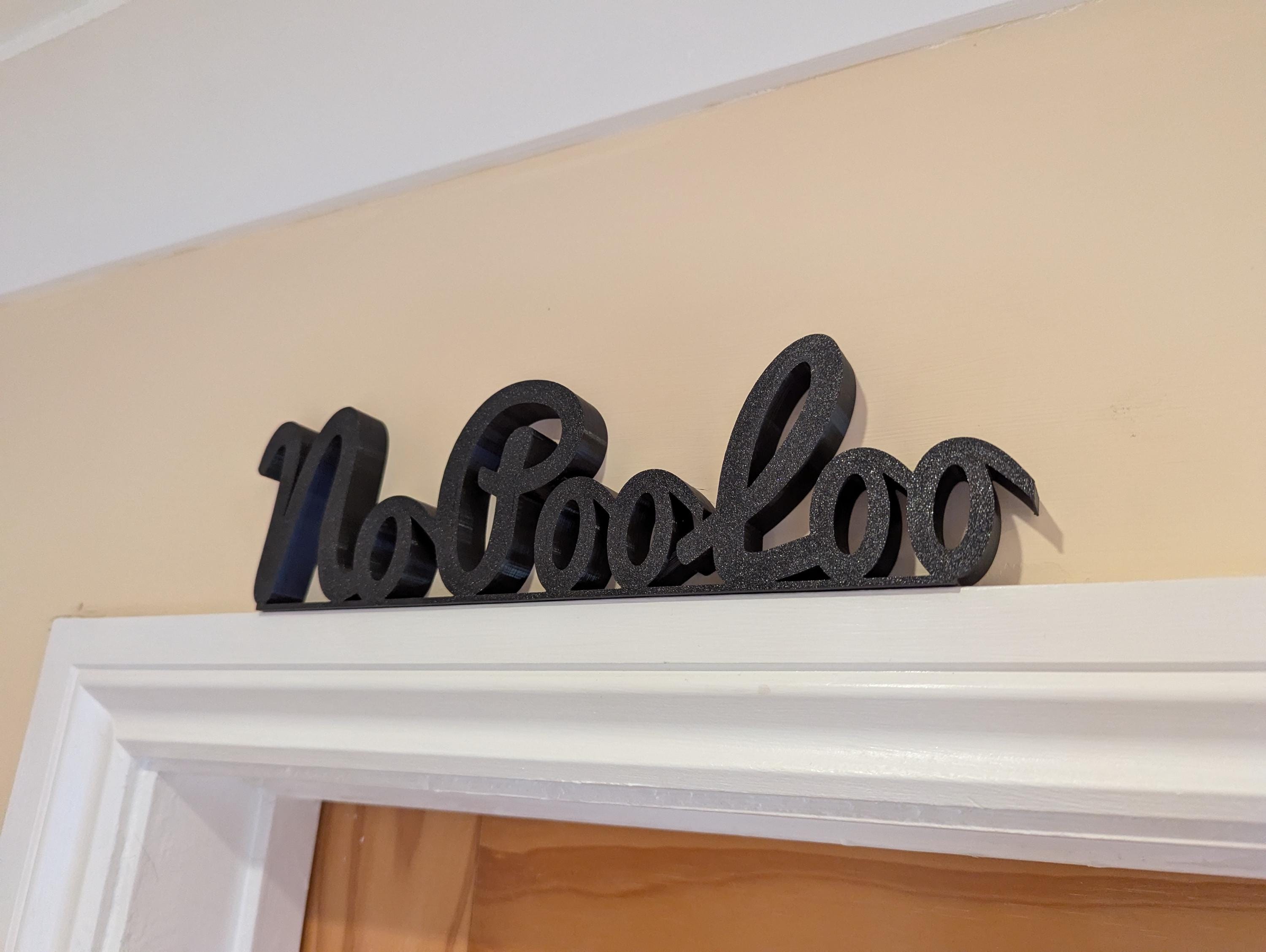 No Poo Loo Door Sign, Toilet Door Topper, Toilet Door Sign, Bathroom Door Sign, Custom Door Sign, Restroom Door Sign, Quirky Door Sign