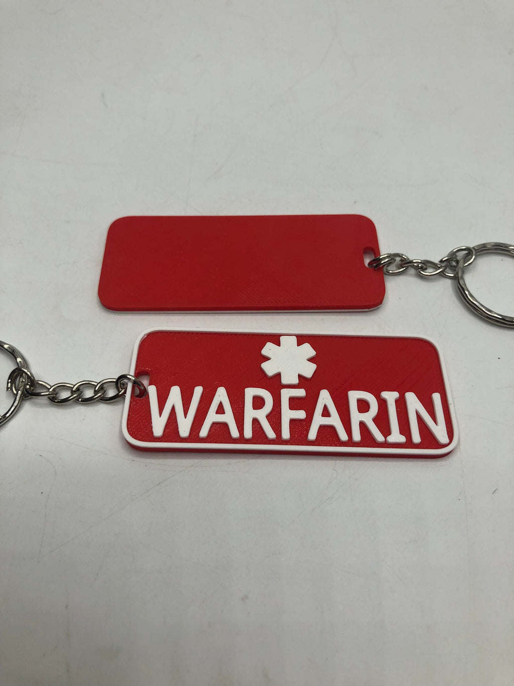 Warfarin Keyring / Warfarin Medical Alert Key Chain / Medical Alert Keyring / Medical Alert Warfarin / Warfarin Alert / Medical ID Keyring