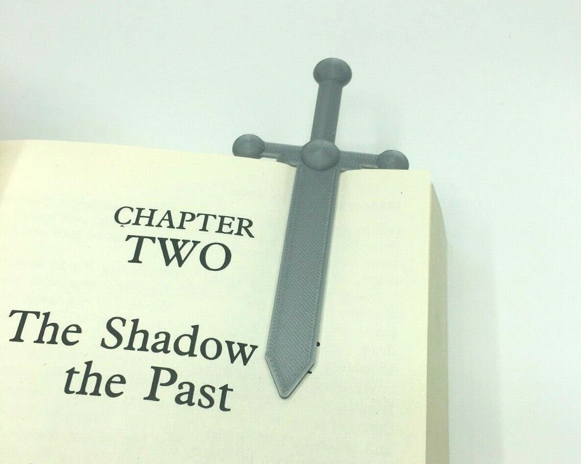 Sword Bookmark, Sword Reading Gift, Adventurer Bookmark, Gift for Bookworm, Sword Shaped Bookmark, Bookmark Stocking Filler, Under 5 Pounds
