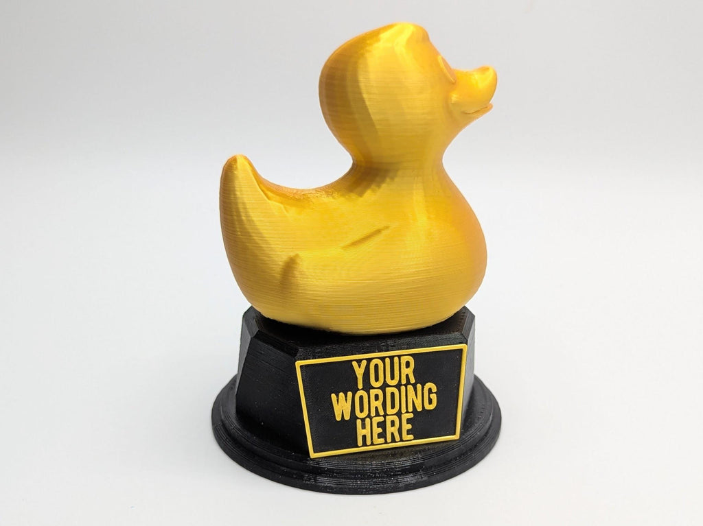 Personalised Rubber Ducky Trophy, Rubber Duck Fun Trophy, Rubber Duck Lover Gift, Rubber Duck Award, Duck Trophy, Custom Duck Lover Gift