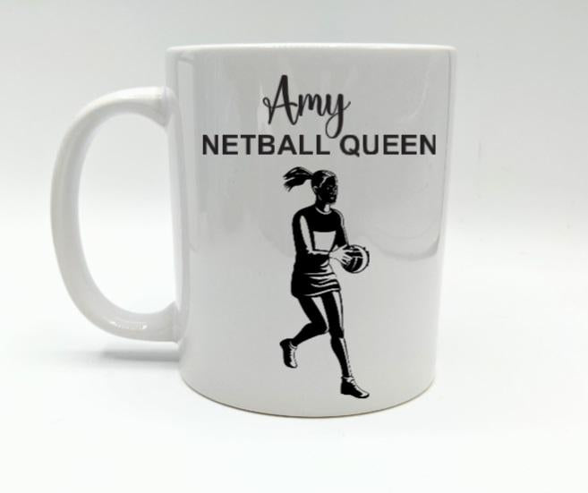 Personalised Netball Mug / Gift for Netball Player / Personalised Netball Gift / Netball Stocking Filler / Gift for Netball Player / Netball