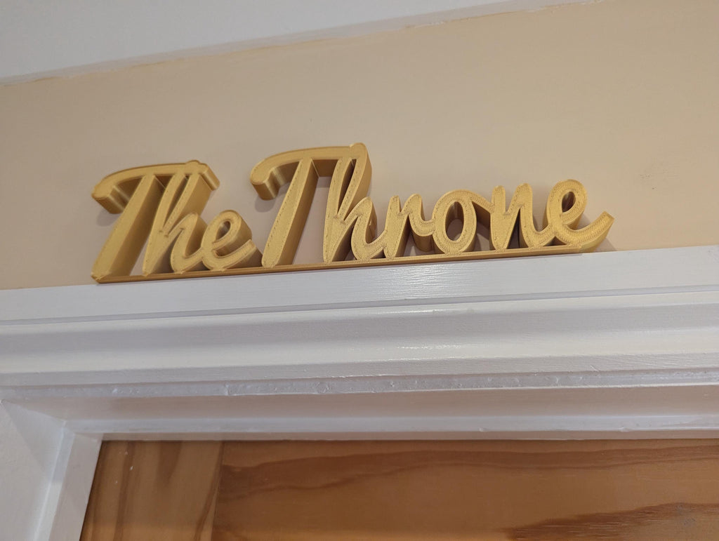 The Throne Door Sign, The Throne Door Topper, Toilet Door Sign, Bathroom Door Sign, Custom Door Sign, Restroom Door Sign, Quirky Door Sign