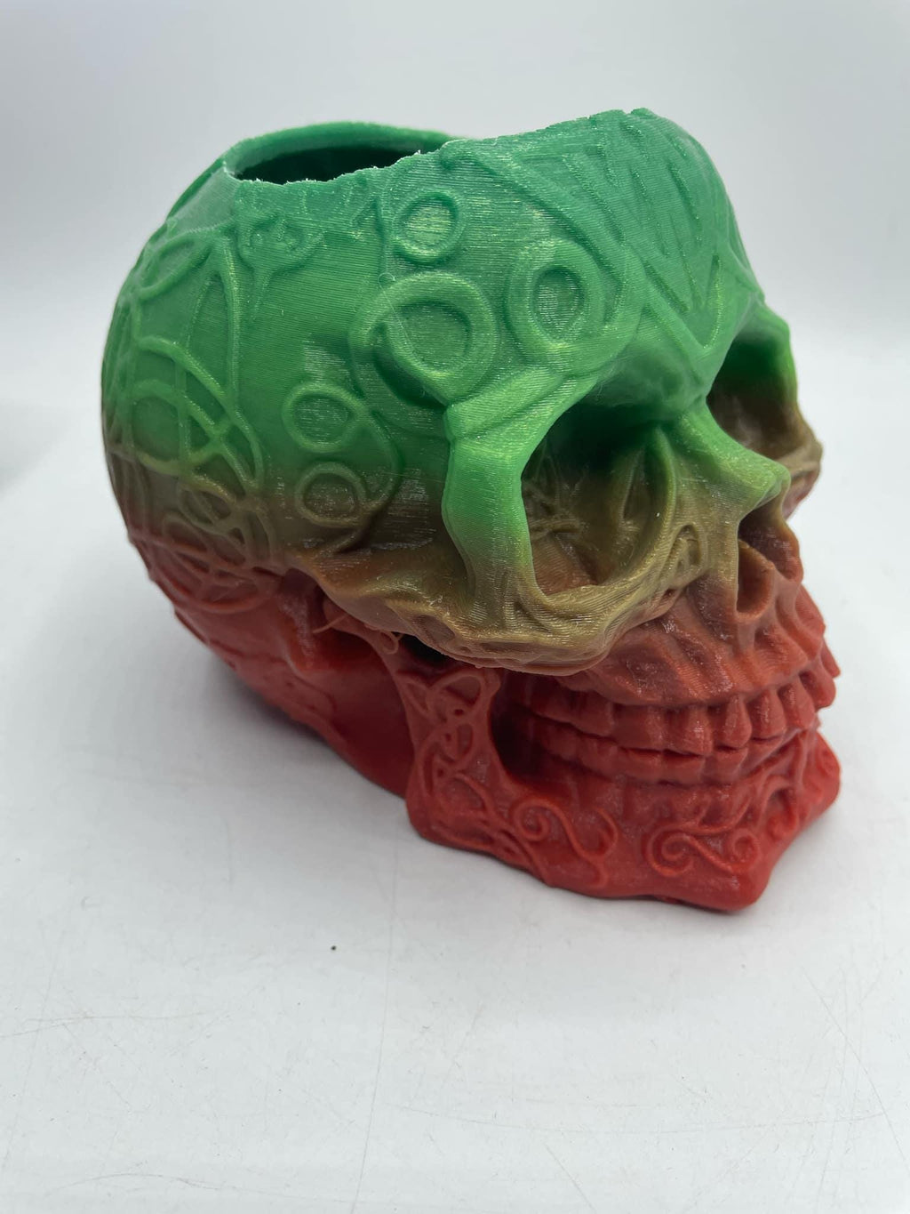 Celtic Skull Pen Pot, Skull Desk Tidy, Skull Storage Pot, Celtic Skull Desk, Gothic Pen Pot, Skull Gift, Skull Office Desk Tidy, Halloween