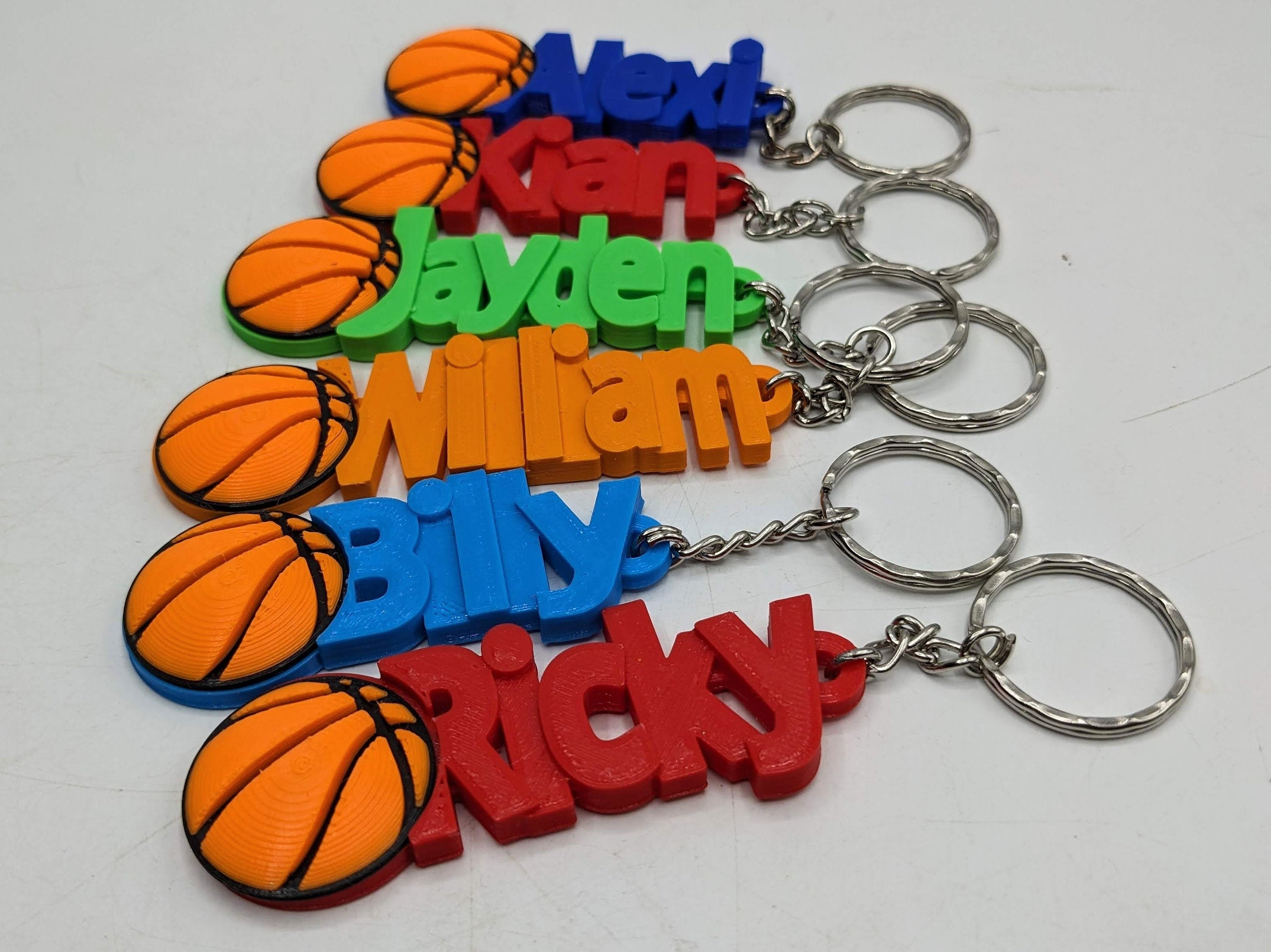 Personalised Basketball Keyrings, Custom Made Basketball Gift, Basketball Player Gift, Basketball Name Bag Tag, Gift for Basketball Lover