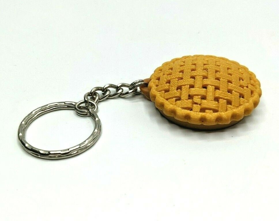 Pie Keyring, Pie Keychain BagTag, Who Ate All the Pies Joke Keyring, Pie Shaped Keyring,  Gift for Pie Lover, Fruit Pie, Meat Pie, Apple Pie