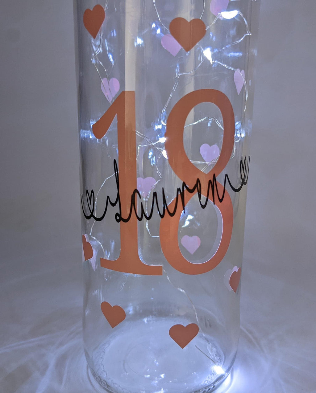 Personalised 21st Light Up Bottle, 21st Milestone Birthday, 21 Gift for her, Special 21st Birthday, 21st Birthday Present, Special 21st Gift