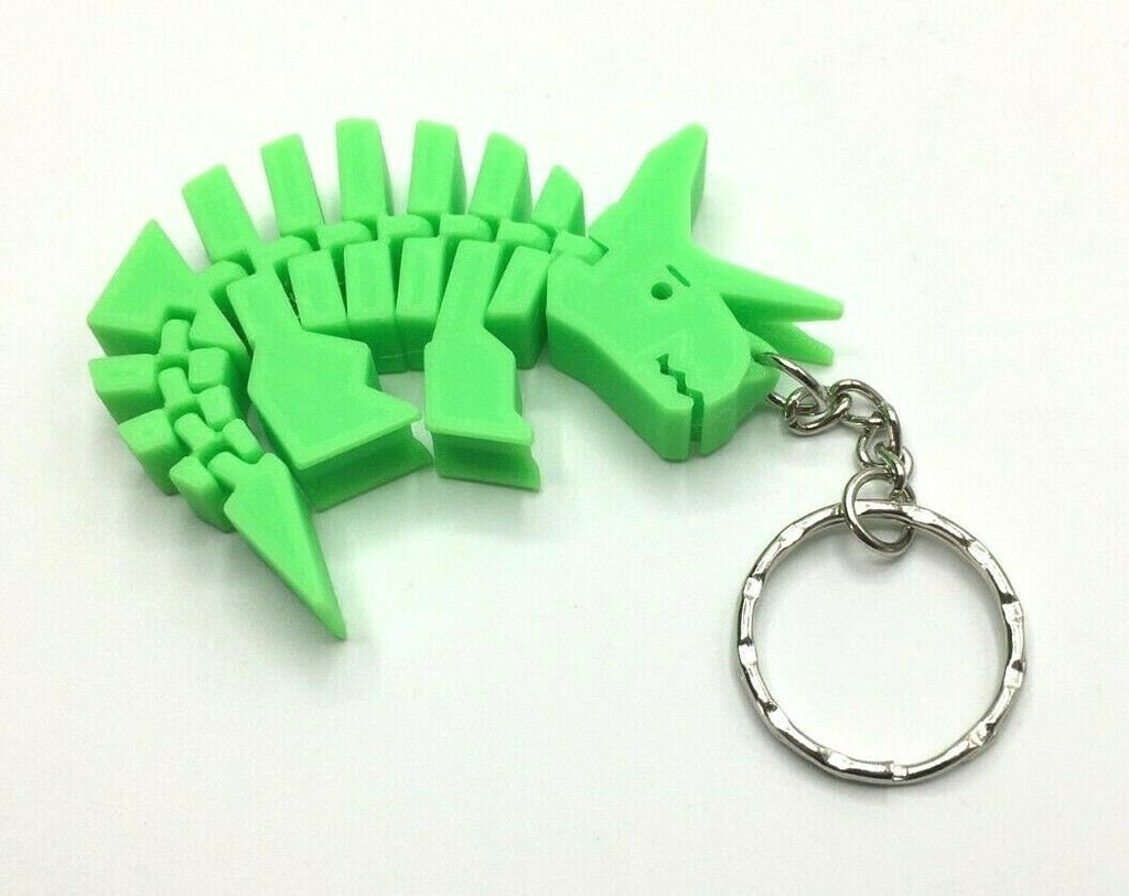 Triceratops Keyring, Triceratops Flexible Keyring, Articulated Triceratops, Dinosaur Keyring, Dinosaur Lover, Dinosaur Bagtag, Under 5 Pound