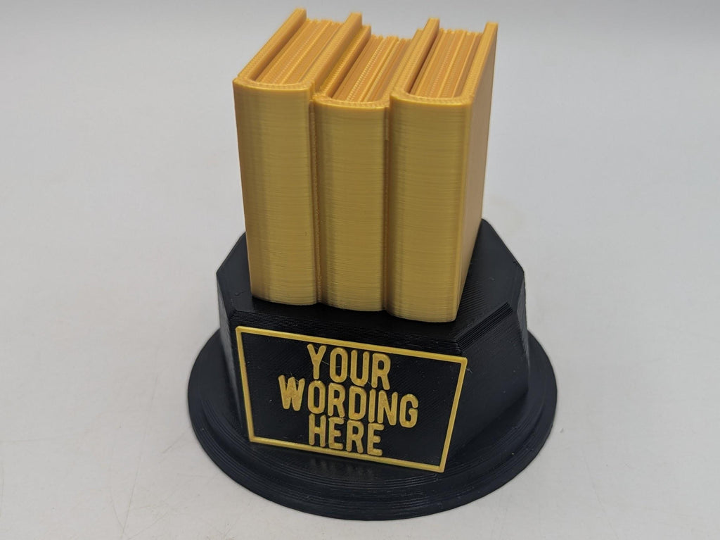 Personalised Bookworm Trophy, Bookworm Trophy Award, Book Club Award, Reading Trophy Award, Gift for Reader, Reading Group Trophy, Reading
