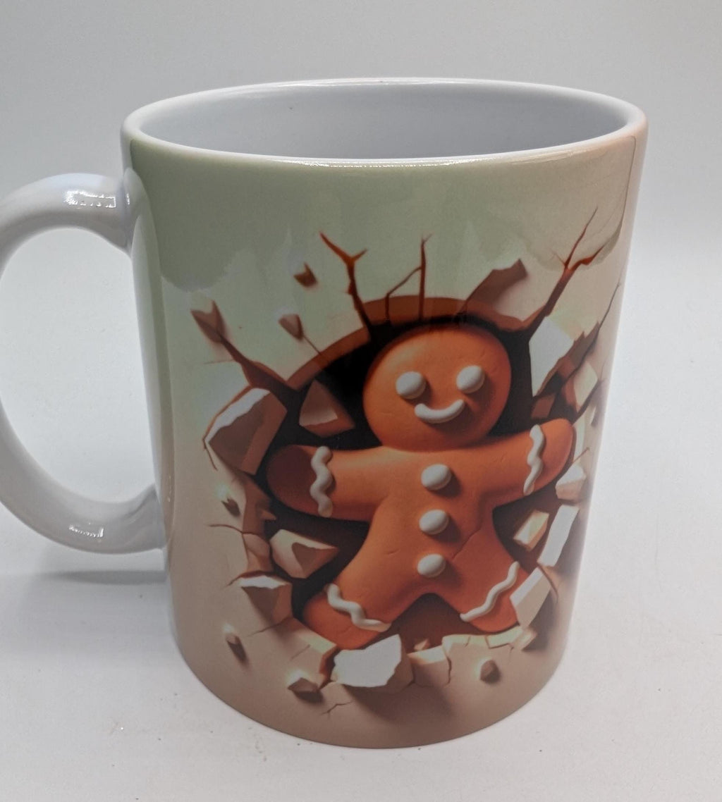 Christmas Reindeer 3D Mug, Funny Penguin Mug, Christmas Hot Chocolate Mug, Reindeer Christmas Gift, Gift For Her, Gift for Him, Reindeer Mug