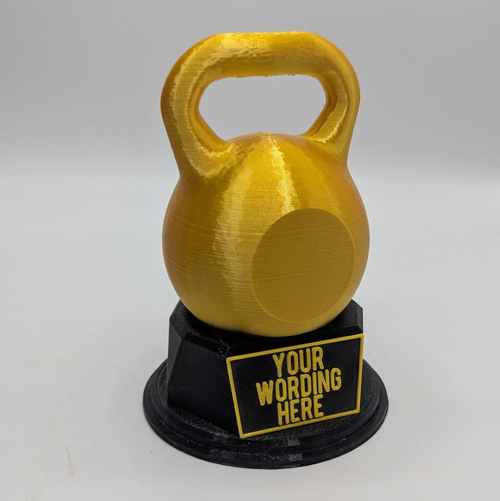 Personalised Kettle Bell Trophy, Exercise Fun Trophy, Gift for Personal Trainer, Custom Trophy Gift, Weight Bell Trophy, Bodybuilding Trophy