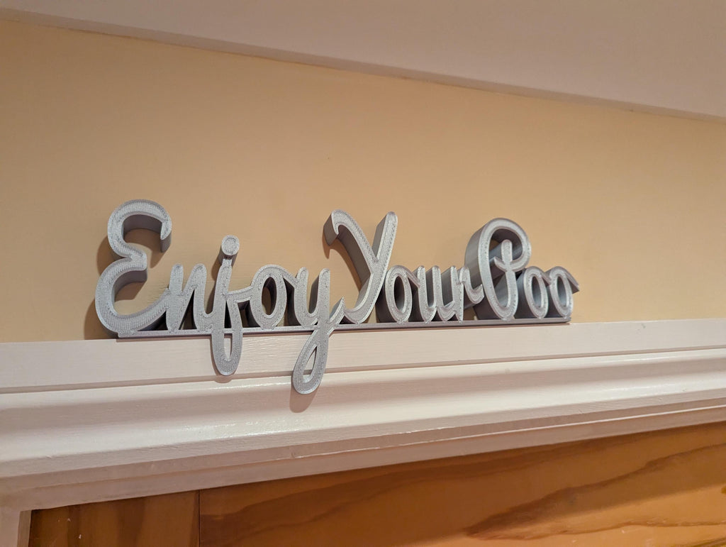 Enjoy Your Poo Door Sign, Toilet Door Topper, Toilet Door Sign, Bathroom Door Sign, Custom Door Sign, Restroom Door Sign, Quirky Door Sign