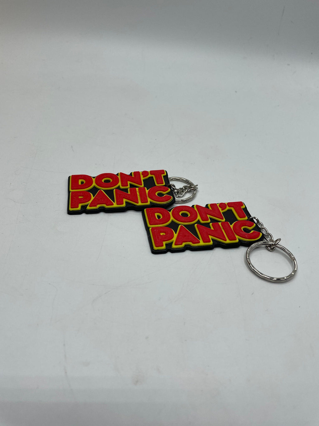 Don't Panic Bag Tag / Novelty Keyring / Don't Panic Wording Keyring / Funny Keyring / Novelty Don't Panic Keyring / Don't Panic Bag Tag Gift