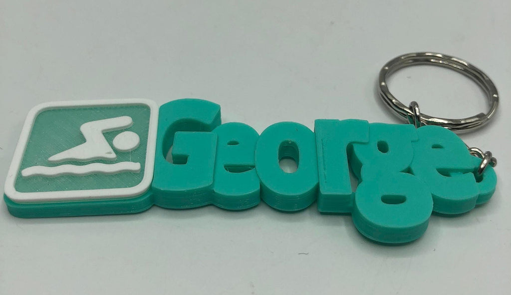 Personalised Swimming Keyring, Swimming Bag Tag, Gift for a Swimmer, Swim Team Gift, Swimming Party Gift, Swimming Class Gift, Swim Teacher