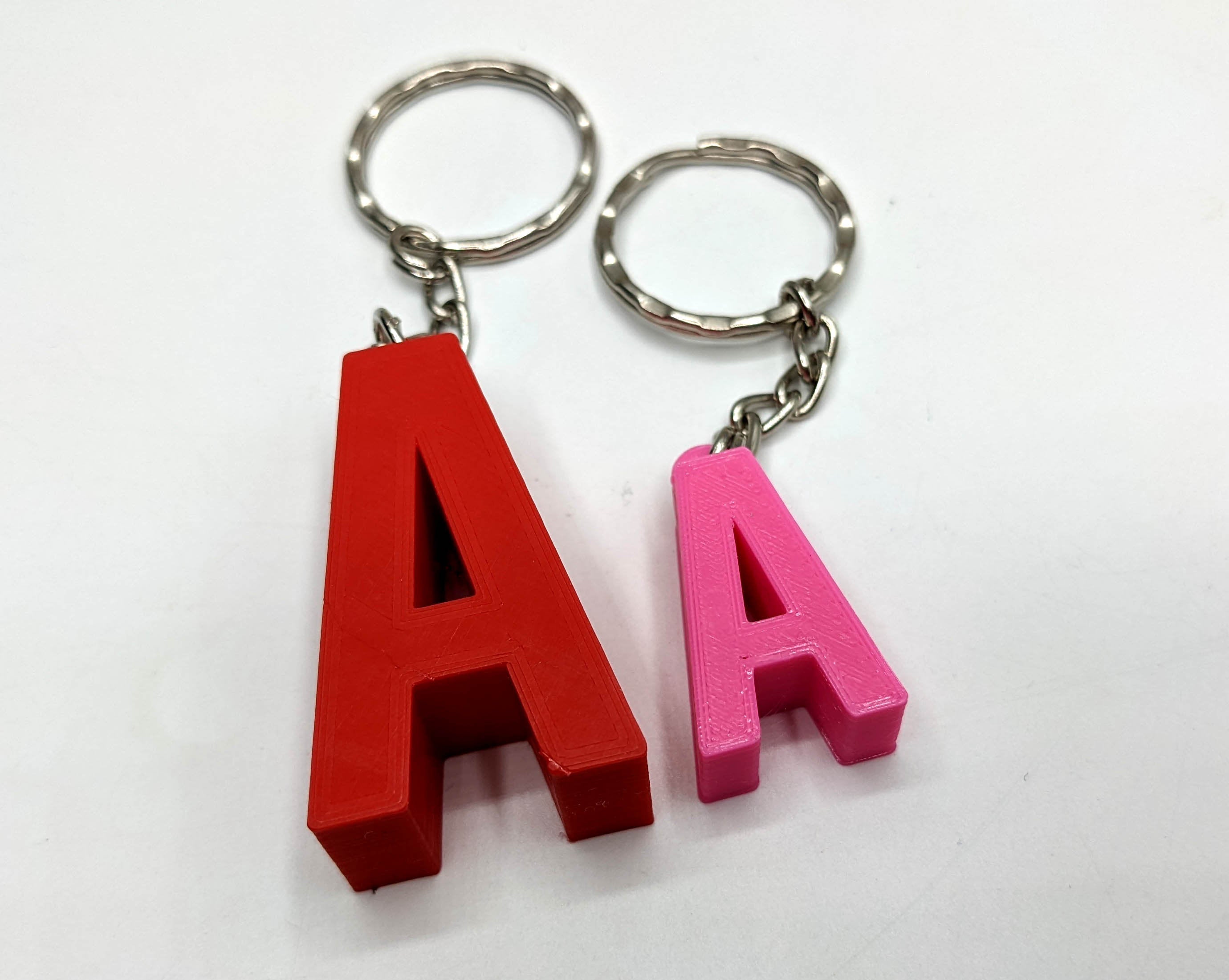 Initial Letter Chunky Keyrings / Letter Keyring / Letter Bag Tag / Initial Bag Charm / Initial Keyring / Alphabet Keyring / Party Bag Filler