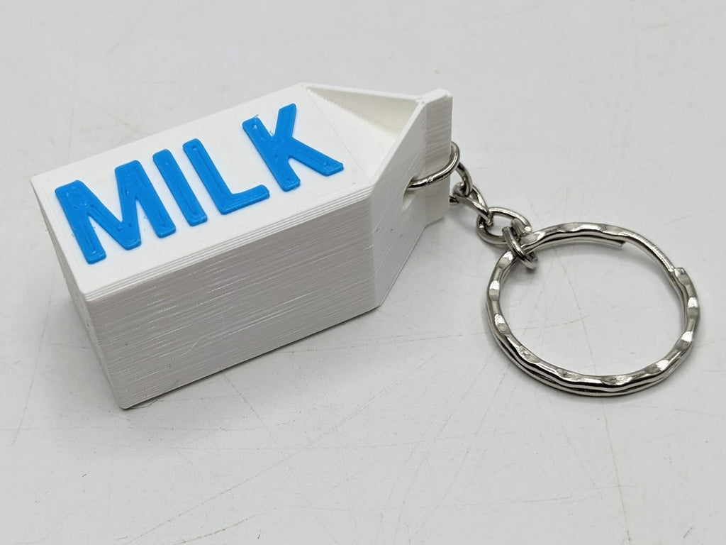 Milk Carton Keyring, Milk Lover Gift, Farmer Gift, Food Keyring Gift, Milk Carton Keychain, Milk Novelty Gift, Milk Carton, Dairy Keyring