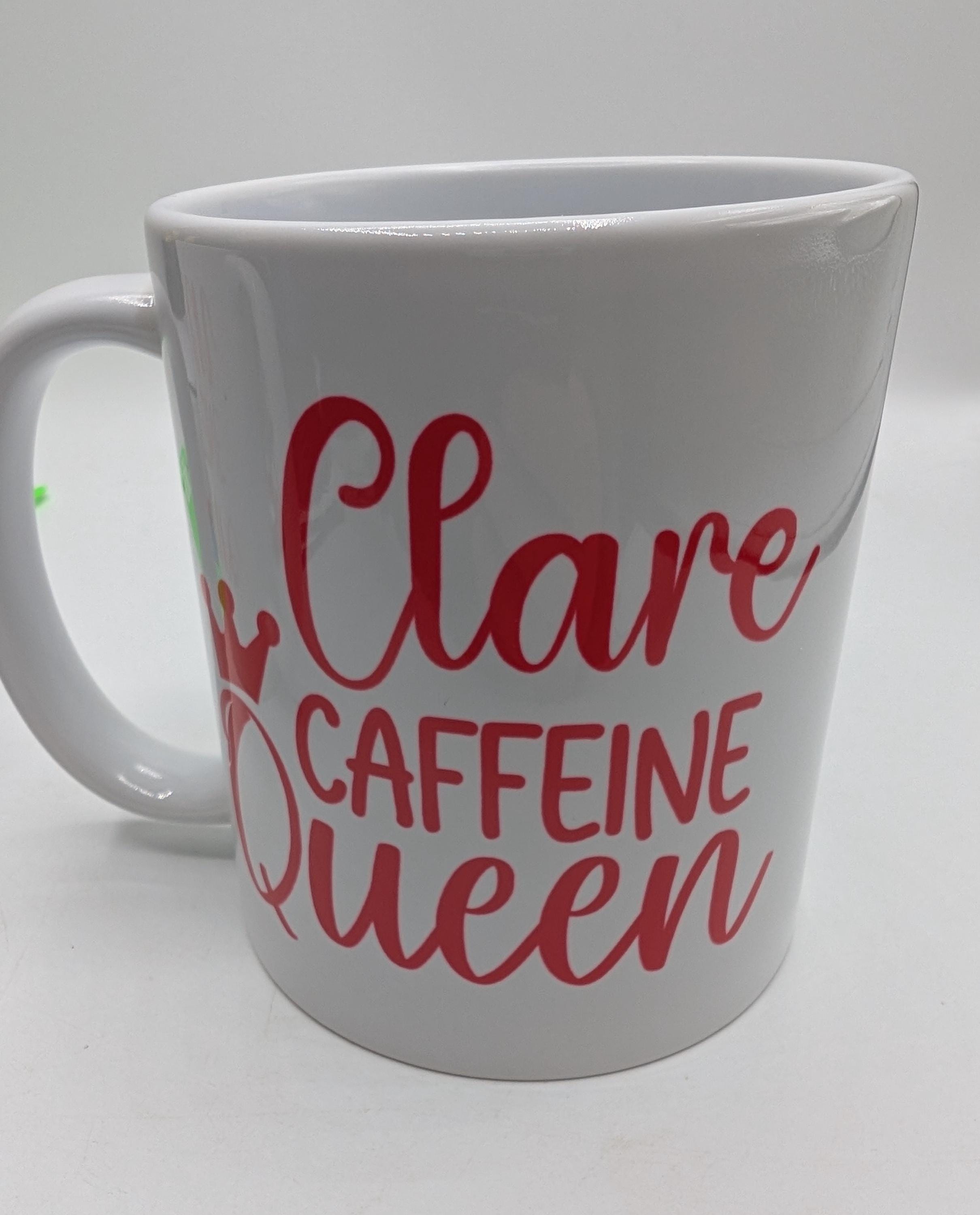 Personalised Caffeine Queen Mug / Gift for friend / Gift for coffee lover / Gift for Work Colleague / Caffeine Queen Coaster / Coffee Lover