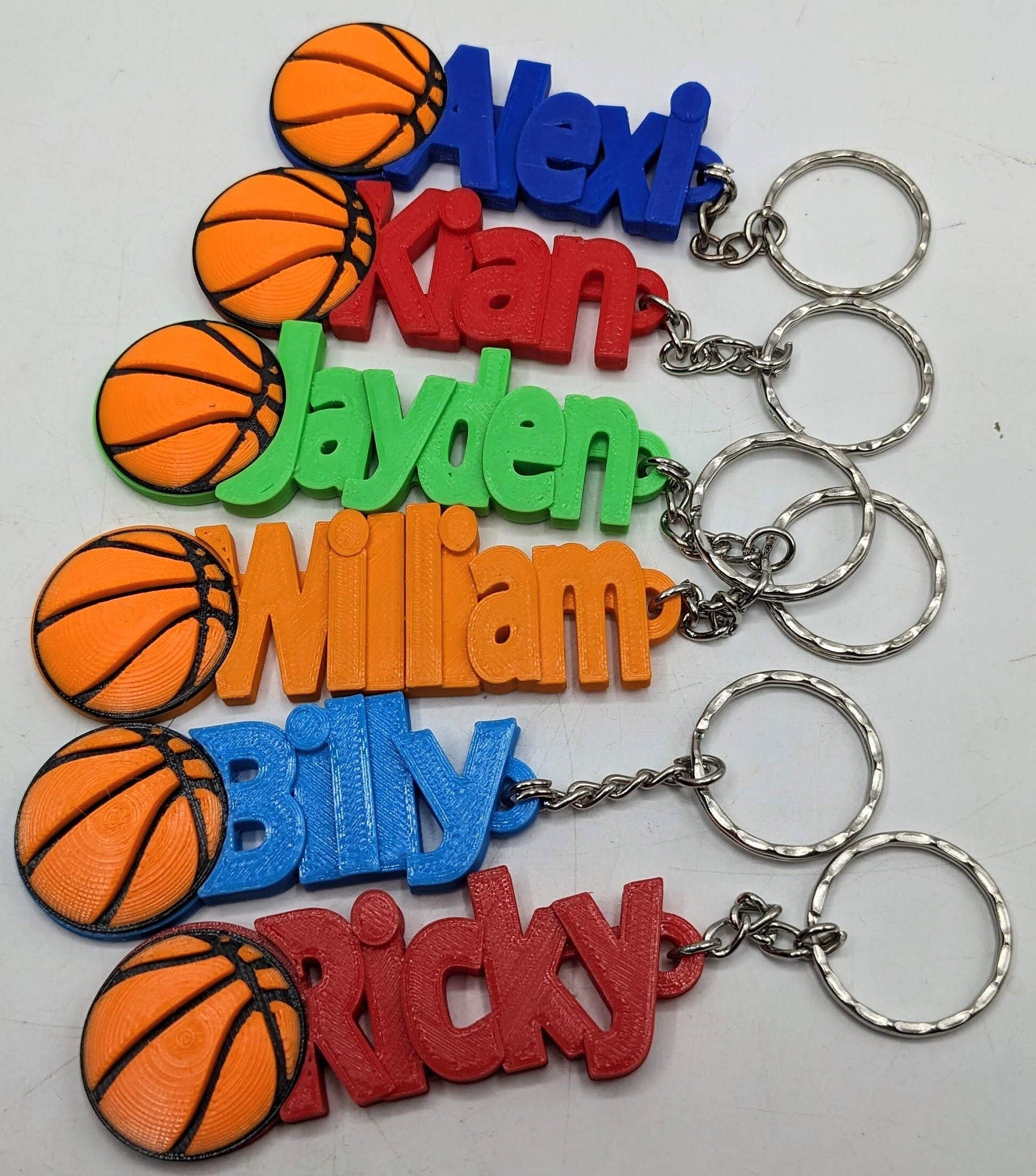 Personalised Basketball Keyrings, Custom Made Basketball Gift, Basketball Player Gift, Basketball Name Bag Tag, Gift for Basketball Lover